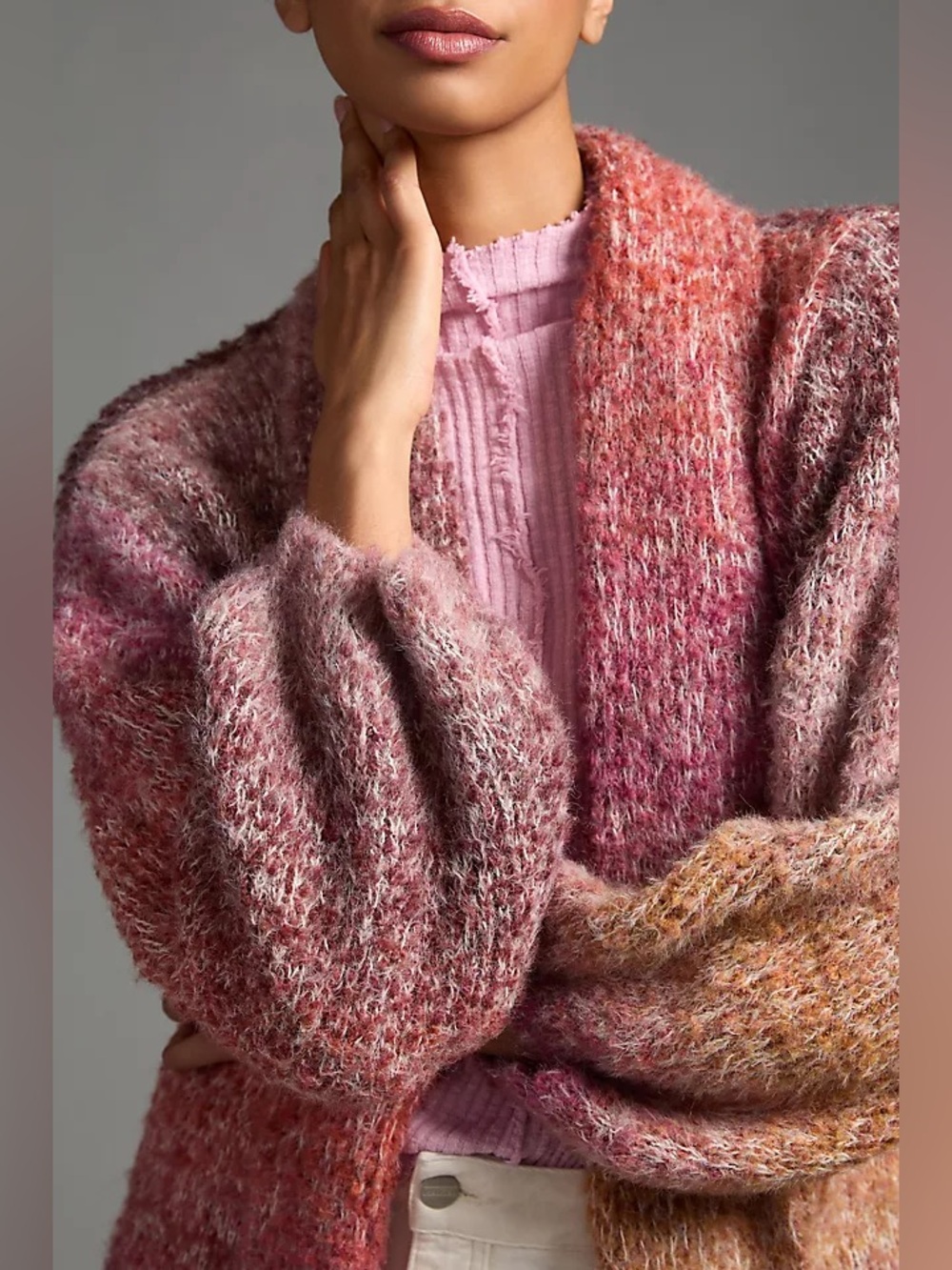 By Anthropologie Ombré Knit Duster